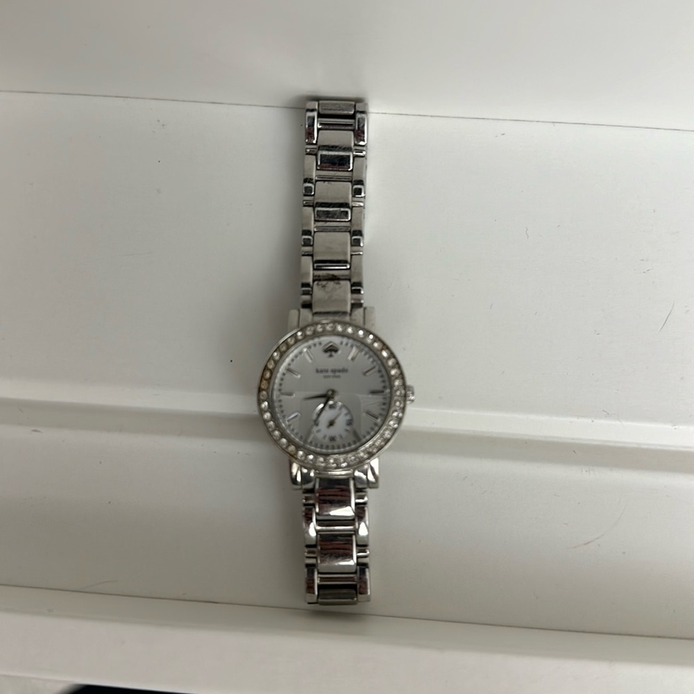 Silver and diamond Kate Spade watch